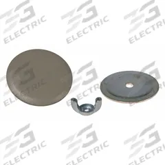 WIEGMANN Hole Plug: Steel, 22.5 mm Conduit Hole Size, For 0.88 in Hole Dia - Max, Carbon Steel, Gray (MPN WASPBG). Key specifications — Color: Gray; Brand: WIEGMANN; Finish: Painted; For Hole Type: Push Buttons; Includes: Oil Resistant Gasket; Material: Carbon Steel; NEMA Enclosure Rating: 12.