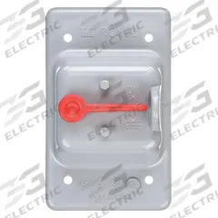 CANTEX Weatherproof Cover: PVC, FS, Toggle Switches, 1 Gangs, 3 in Overall Ht, 3 in Overall Wd, Gray (MPN 5133330). Key specifications — Brand: CANTEX; Color: Gray; Compatible with Product Type: Toggle Switches; Compatible with Series: FS; Mounting Orientation: Vertical.