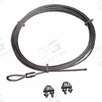 JAN FAN Safety Cable: Safety Cable, 30 in Lg, 1/2 in Wd, Stainless Steel (MPN JF-SCK). Key specifications — Material: Stainless Steel; Manufacturer Part Number: JF-SCK; Brand: JAN FAN; Color: Black.