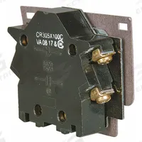 GE Auxiliary Contact Block: 1NO/1NC, 10 A Max Current (AC), Side Mount, Side-Mounted, CR305X100C. Key specifications — Brand: GE; Compatible with Series: 300-Line Contactors.