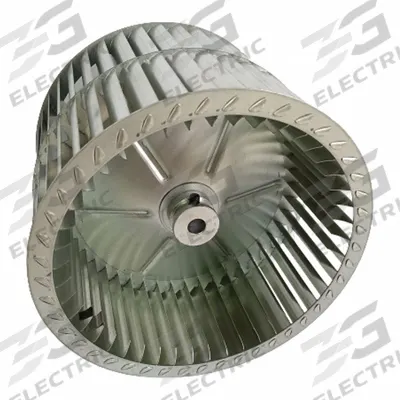 Dayton Blower Wheel: Forward-Curved, 9 7/16 in Dia, 9 7/16 in W, CW Hub End, Steel Wheel - Single-Inlet Forward-Curved Blower Wheels