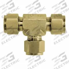 BRENNAN INDUSTRIES Compression Tee Fitting: 5/16 in OD x 5/16 in OD x 5/16 in OD Size, Brass (MPN N2603-05-05-05-B). Key specifications — Compatible Fitting Brands: Let-Lok; Brand: BRENNAN INDUSTRIES; Series: N2603.