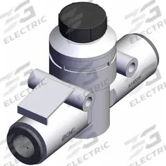 SMC Speed Controller: In-Line Fitting, Knob, 1/2 in Valve Body Size, 10 mm Push to Connect Tube (MPN AS4002F-10A). Key specifications — attr947203: Brass/PBT; attr947205: SMC.