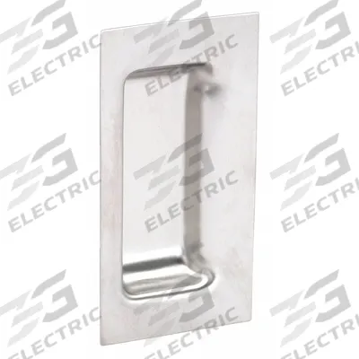 SUGATSUNE Recessed Pull Handle: Threaded Holes, Stainless Steel, Silver, Tray - Rectangular Recessed Pull Handles