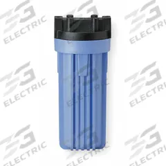 PENTAIR/PENTEK Water Filter Housing: 3/4 in, NPT, 12 1/4 in Overall Ht, 5 1/8 in Overall Dia, Blue (MPN 150067-75). Key specifications — Housing Material: Polypropylene; Housing Color: Blue; Brand: PENTAIR/PENTEK.