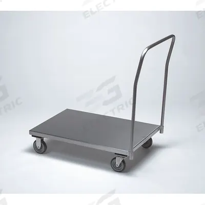 JAMCO Platform Truck: 1,200 lb, 48 in L x 24 in W x 9 in H Deck, 8 in Caster Dia - High-Strength Stainless-Steel-Deck Platform Trucks