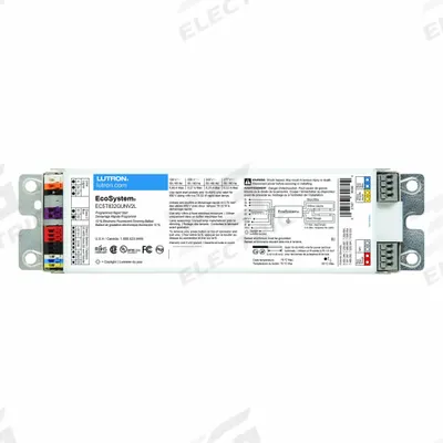 LUTRON Fluorescent Dimming Ballast: T8, 120 to 277V AC, 2 Lamps Supported, (2) F32T8 - 0-10V Continuous Dimmable Ballasts