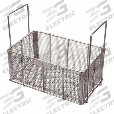 MARLIN STEEL WIRE PRODUCTS Parts Washer Basket: Rectangular, Stainless Steel, Silver - Rectangular Parts Washer Baskets