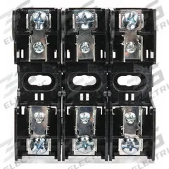 BUSSMANN Fuse Block: Open Block Design, 3 Pole, 250 V AC, Screw, Non-Indicating (MPN HM25030-3SR). Key specifications — attr233046: BUSSMANN.