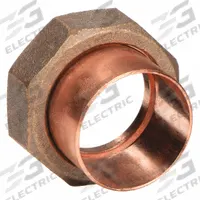 NIBCO Sweat Fitting Union: 1 1/2 in CTS x 1 1/2 in Pipe, Cup x FNPT, Bronze (MPN 7333LF-112)