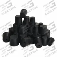 Stopper: Rubber, 10 1/2 Stopper Size, 42 mm Bottom Dia, 50 mm Top Dia, 25 mm Overall Ht, Black (MPN RST10-H2). Key specifications — Brand: UNITED SCIENTIFIC SUPPLIES INC; Color: Black; Stopper Size: 10-1/2; Material: Rubber.