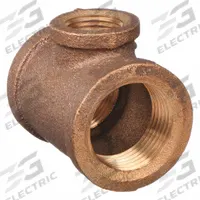 APPROVED VENDOR Metal Pipe Tee: Tee, 2 in x 2 in x 3/4 in, Brass, 200 psi, Reducer (MPN 2CFH9). Key specifications — Brand: APPROVED VENDOR; Maximum Operating Pressure: 200 psi.