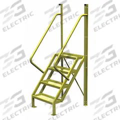 TRI-ARC Configurable Platform Ladder: 7.7 ft Overall Ht, 30 in Overall Wd, 20 in Overall Dp, Steel (MPN UCL5004242). Key specifications — Material: Steel; Color: Yellow; Brand: TRI-ARC.