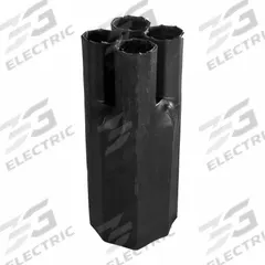 ELECTRIDUCT Heat Shrink Breakout Boots: 10 Pk, 2.55 in I.D. Before Shrinking, 7.1 in Lg, Black (MPN HSB-4-2.5-10PK). Key specifications — Brand: ELECTRIDUCT; Color: Black; _Pack Size: 10.