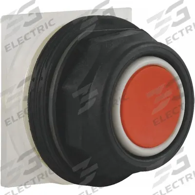 SCHNEIDER Flush Push Button: Red, 30 mm Mounting Size, Non-Metallic - Flush-Mount & Recessed Push-Button Operators