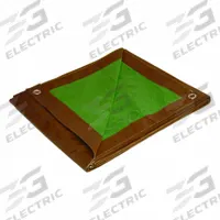 APPROVED VENDOR Tarp: 60 ft Lg, 40 ft Wd, Std Duty, 7 mil, Polyethylene, Brown/Green, 2.9 oz/sq yd (MPN 14060). Key specifications — Color: Green; Brand: APPROVED VENDOR.