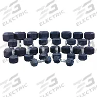 PROMAXIMA Dumbbell Set: Black (MPN HEXR-SET). Key specifications — Handle Material: Steel; Color: Black; Product Type: Dumbbell Set.