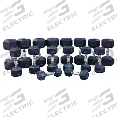 PROMAXIMA Dumbbell Set: Black (MPN HEXR-SET) - Dumbell Sets