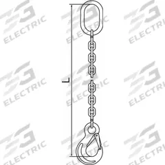 PEWAG Chain Sling: 3/16 in Chain Trade Size, 63 Chain Grade, Sling Hook, Stainless Steel, Fixed (MPN 5G63SOS/10). Key specifications — Hook Type Included: Sling Hook; Brand: PEWAG.
