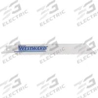WESTWARD Reciprocating Saw Blade: 10 Teeth per Inch, 6 in Blade Lg, 1.1 mm Blade Thick, Metal, 25 PK (MPN 24A596). Key specifications — attr1109198: 10; attr1109200: Rigid for Straight Cuts; attr1109201: Straight; attr1109209: WESTWARD.