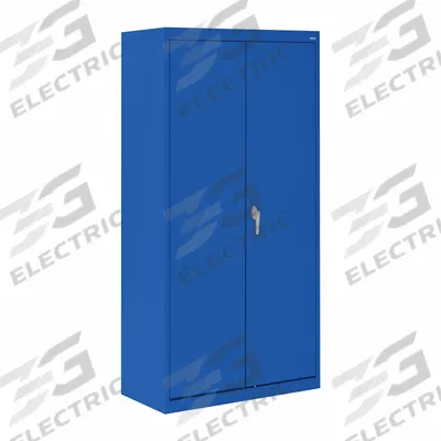 SANDUSKY Shelf Cabinet: 36 in x 18 in x 72 in, Swing Handle & Cam lock, 24 ga Panel Thick - Commercial Shelf Cabinets