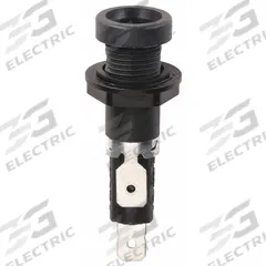 BUSSMANN Panel Mount Fuse Holder: For Fuse Size 5 mm x 20 mm, 1 Pole, 16 A Max, 250 V AC (MPN HTB-36M-R). Key specifications — Fuse Holder Termination Type: 1/4 in Quick Connect; Fuse Holder Cap Style: Screwdriver Slot; Brand: BUSSMANN; Fits Fuse Class or Type: Glass and Ceramic.