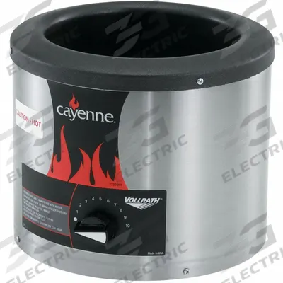 VOLLRATH Food Warmer: 4 qt Capacity, 350 W Watt, Black, 7 7/8 in Overall Ht, 10 1/4 in Overall Wd - Food Warmers