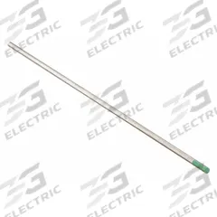 UNIWELD Tungsten Electrode: Pure Tungsten, 3/32 in x 7 in, Green, EWP, 10 PK (MPN WEDF9). Key specifications — Brand: UNIWELD; Overall Length: 7 in; AWS Classification: EWP; Welding Current Designation: AC; Color: Green.