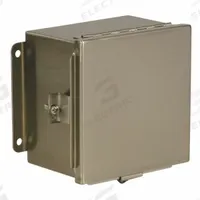 WIEGMANN Enclosure: 316 Stainless Steel, 10 in x 8 in x 4 in, NEMA 12/13/4/4X, Solid Cover, Hinged (MPN BN4100804CHSSA). Key specifications — Brand: WIEGMANN; Closure Method: Clamps; Enclosure Material: 316 Stainless Steel; Knockouts: Not Included.