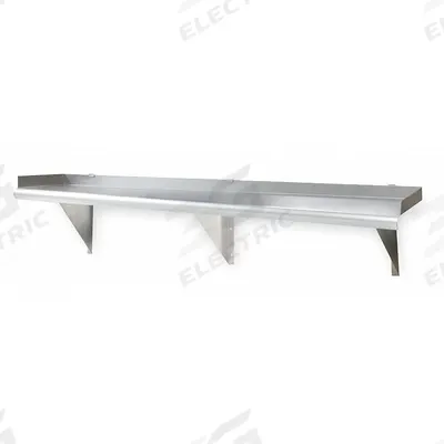 EAGLE GROUP Wall Shelf: 24 in x 12 in x 13 in, 90 lb Load Capacity, Aluminum - Stainless Steel Solid Wall-Mount Shelving