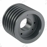 APPROVED VENDOR V-Belt Pulley: B58, 6 Groove, 6.15 in OD, Bushed Bore, SK, Quick Detachable (MPN 6B58SK). Key specifications — Pulley Industry Number: B58; Pitch Diameter: 5.4 in (4L, A); For Belt Section (broad, with similar types): 4L, A, or AX.