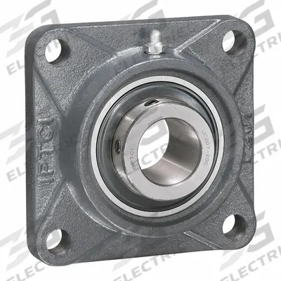 IPTCI BEARINGS Flange Mount Bearings: Radial Ball, 1 15/16 in Bore, Set Screws - High-Temperature Food-Grade Flange-Mount Ball Bearings