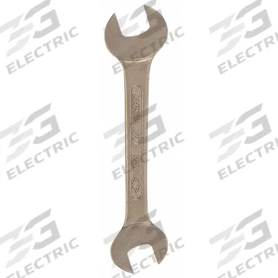 AMPCO Open End Wrench: Aluminum Bronze, Natural, 1 1/2 in_1 1/8 in Head Size - SAE, Double End, Open End Nonsparking Wrenches