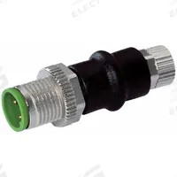 MURRELEKTRONIK Circular Connector: M12 4-Pole Male x M8 4-Pole Female, A, IP67, 4 A Nominal Current (MPN 7000-42211-0000000). Key specifications — Brand: MURRELEKTRONIK; Application: M12 4-Pole Distribution Box; Coding: A; Connector Orientation: Straight; Housing Material: Zinc Die-Cast; IP Rating: IP67; Nominal Voltage: 50V AC/60V DC; Adapter Pole Configuration: M12 4-Pole Male x M8 4-Pole Female.