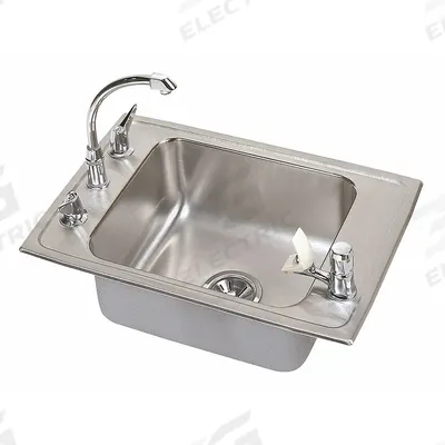 ELKAY Classroom Sink: Dual Manual Handle, Lever, 25 in Overall Lg, 17 in Overall Wd - Classroom Sinks with Faucets