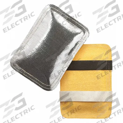STEINER INDUSTRIES Glove Back-Aluminized Hand Pad: Fiberglass, Fiberglass Insulation - Aluminized Heat-Reflective Pads