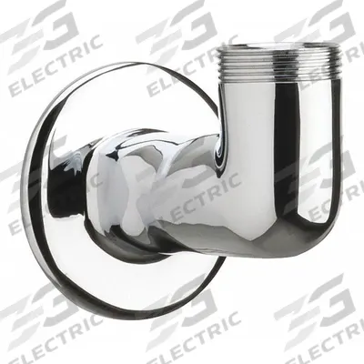 CHICAGO FAUCETS Spout: Spout, Double-Bend, Brass, Polished Chrome, Laminar - Single-Bend Faucet Spouts
