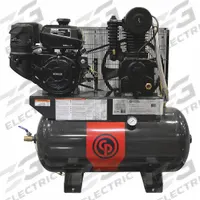 CHICAGO PNEUMATIC Stationary Air Compressor: 2 Stage, 14 hp Engine, Kohler, 23 cfm, 30 gal Air Tank (MPN RCPC1430G). Key specifications — attr50933: Kohler; attr86530: Recoil; attr50934: CHICAGO PNEUMATIC.