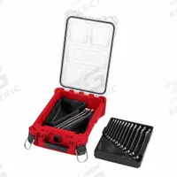 MILWAUKEE Combination Wrench Set: Alloy Steel, Chrome, 15 Tools, 8 mm to 22 mm Range of Head Sizes (MPN 48-22-9483). Key specifications — attr309520: Chrome; attr309519: Alloy Steel; attr324929: MILWAUKEE; attr309512: Molded Case; attr309522: No.