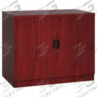 BOSS Storage Cabinet: Mahogany, Wood Laminate, 29 1/2 in Overall Ht, 31 in Overall Wd, 1 Shelves (MPN N113-M). Key specifications — Material: Wood Laminate; Brand: BOSS; Color: Mahogany; Locking: Yes.