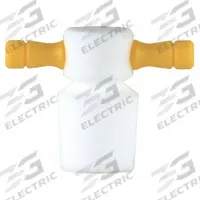 Stopper: PTFE, 9 Stopper Size, 0.5 in Overall Ht, Black/White, 0 Holes, 1 Stoppers Included (MPN CG-3020-A-01). Key specifications — Brand: CHEMGLASS; Color: Black/White; Stopper Size: 9; Material: PTFE.