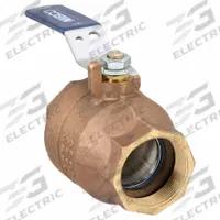 NIBCO Manual Two-Way Ball Valve: 2 in, Bronze, Straight, FNPT x FNPT, 600 psi Max. Pressure (CWP) (MPN T58570 2). Key specifications — Brand: NIBCO; Handle: Lever.