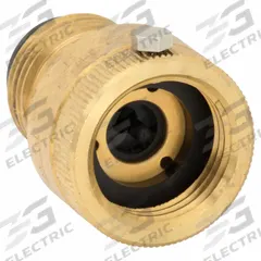APOLLO Hose Connection Vacuum Breaker,3/4 in: Female GHT x Male GHT, For Water Media, 33°F – 180°F (MPN 38LF414AS). Key specifications — Spring Material: Stainless Steel; Check Mechanism Material: Stainless Steel; Connection Gender - Side 1: Female; Connection Gender - Side 2: Male; Connection Type - Side 1: GHT; Connection Type - Side 2: GHT; Includes Atmospheric Vent: No Atmospheric Vent; Seat Material: EPDM.