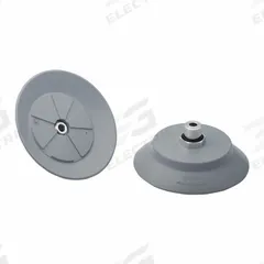 SCHMALZ Vacuum Pad Assembly: G1/4 in, 77.2 mm Pad Dia, NBR, 55 A, Gray, 22.5 mm Pad Ht (MPN 10.01.01.14058). Key specifications — attr1019168: 55 A; attr1019165: 10.01.01.14058; attr1019167: SCHMALZ; attr1019180: Gray.