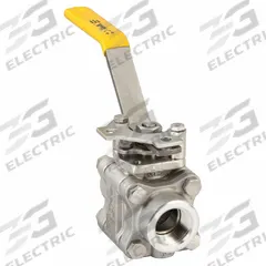 APOLLO Manual Two-Way Ball Valve: 1 in, Stainless Steel, Straight, FNPT x FNPT, Full Port Ball Port (MPN 86B10524). Key specifications — Brand: APOLLO; Handle: Locking Lever.