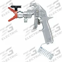 GRACO Airless Spray Gun: Airless, 1/4 in Air Inlet Size, Coatings, NPSM, Stainless Steel/Steel (MPN 235458). Key specifications — Brand: GRACO; Air Inlet Type: NPSM; Compatible Fluid Type: Coatings; Includes: Tip Guard; Material: Steel.