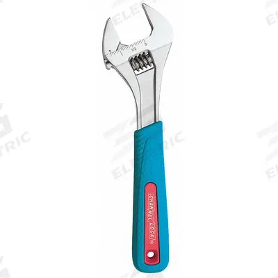 CHANNELLOCK Adjustable Wrench: Alloy Steel, Chrome, 12 in Overall Lg - General Purpose Adjustable Wrenches
