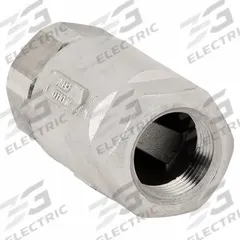 APOLLO Ball Cone Spring Check Valve: Ball, Inline Valve Body, CF8M Stainless Steel, 1 in Pipe Size (MPN 6210501). Key specifications — Ball Material: RPTFE; Brand: APOLLO.