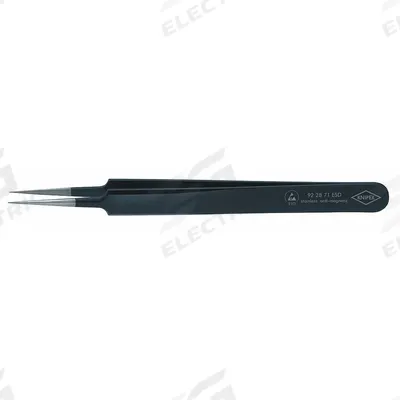 KNIPEX Precision Tweezers: Stainless Steel, Point - ESD-Safe Tweezers