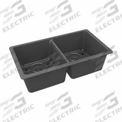 ELKAY Sink: 33 in Overall Lg, 18 1/2 in Overall Wd, 9 1/2 in Bowl Dp, 14 1/4 in Bowl Lg, 2 Bowls (MPN ELGU3322GT0C). Key specifications — Brand: ELKAY; Color Family: Silver/Gray.